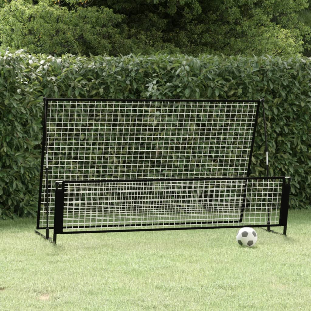 Vidaxl fodbold rebounder fodboldmål 2-i-1 202x104x120 cm stål