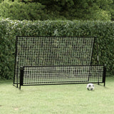 Vidaxl fotball rebounder fotballmål 2-i-1 202x104x120 cm stål