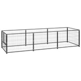 VidaXL Dog Kennel 3 m² Steel Black