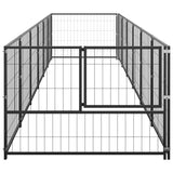 VidaXL Dog Kennel 6 m² Steel Black