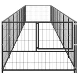 VidaXL Dog Kennel 8 m² Steel Black