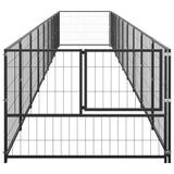 Vidaxl Dog Kennel 9 m² Steel Black