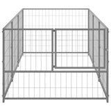 Vidaxl Dog Kennel 3 m² Steel silver colored