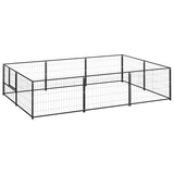 VidaXL Dog Kennel 6 m² Steel Black