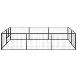 VidaXL Dog Kennel 6 m² Steel Black