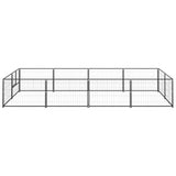 VidaXL Dog Kennel 8 m² Steel Black