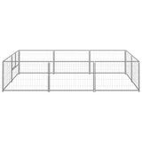 VidaXL Dog Kennel 6 m² Steel silver colored