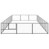 VidaXL Dog Kennel 27 m² Steel Black