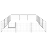 Vidaxl Dog Kennel 24 m² Steel Silver Colored