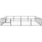 Vidaxl Dog Kennel 20 m² Steel Black