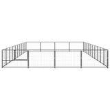 Vidaxl Dog Kennel 40 m² Steel Black