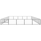 Vidaxl Dog Kennel 45 m² Steel Black