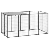 Vidaxl Dog Kennel 2,42 m² Steel Black