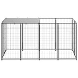 Vidaxl Dog Kennel 2,42 m² Steel Black