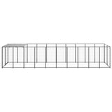 VidaXL Dog Kennel 6.05 m² Steel Black