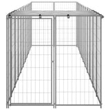 Vidaxl Dog Kennel 6.05 m² Steel silver colored