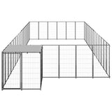 VidaXL Dog Kennel 26.62 m² Steel Black