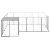 Vidaxl Dog Kennel 8.47 m² Steel silver colored