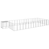 Vidaxl Dog Kennel 26.62 m² Steel silver colored