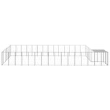 Vidaxl Dog Kennel 26.62 m² Steel silver colored