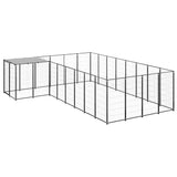 Vidaxl Dog Kennel 10,89 m² Steel Black