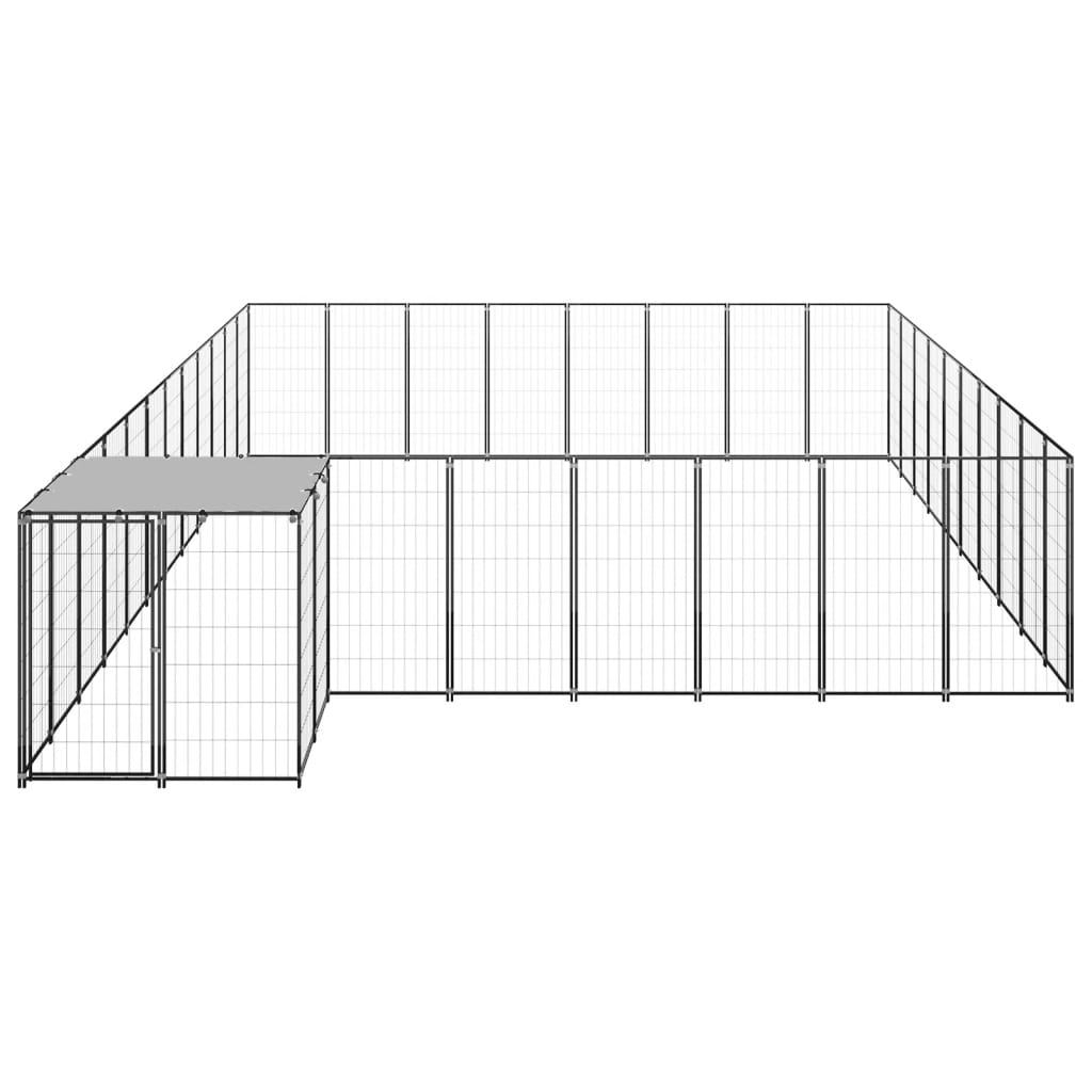 Vidaxl Dog Kennel 25,41 m² Steel Black