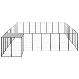 Vidaxl Dog Kennel 25,41 m² Steel Black