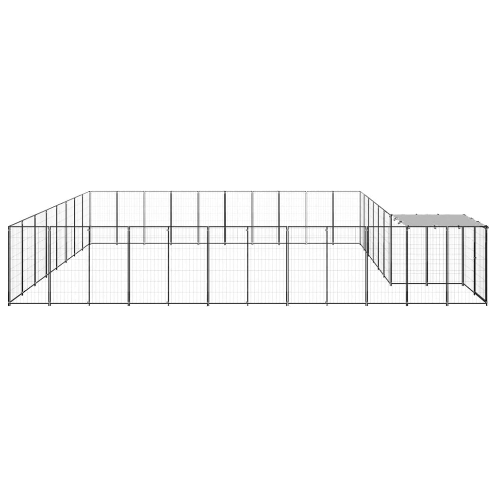 Vidaxl Dog Kennel 25,41 m² Steel Black