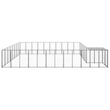 Vidaxl Dog Kennel 25,41 m² Steel Black