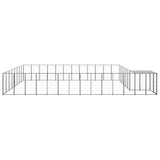 VidaXL Dog Kennel 30.25 m² Steel Black