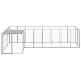 Vidaxl Dog Kennel 6.05 m² Steel silver colored