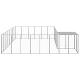 VidaXL Dog Kennel 15.73 m² Steel silver colored