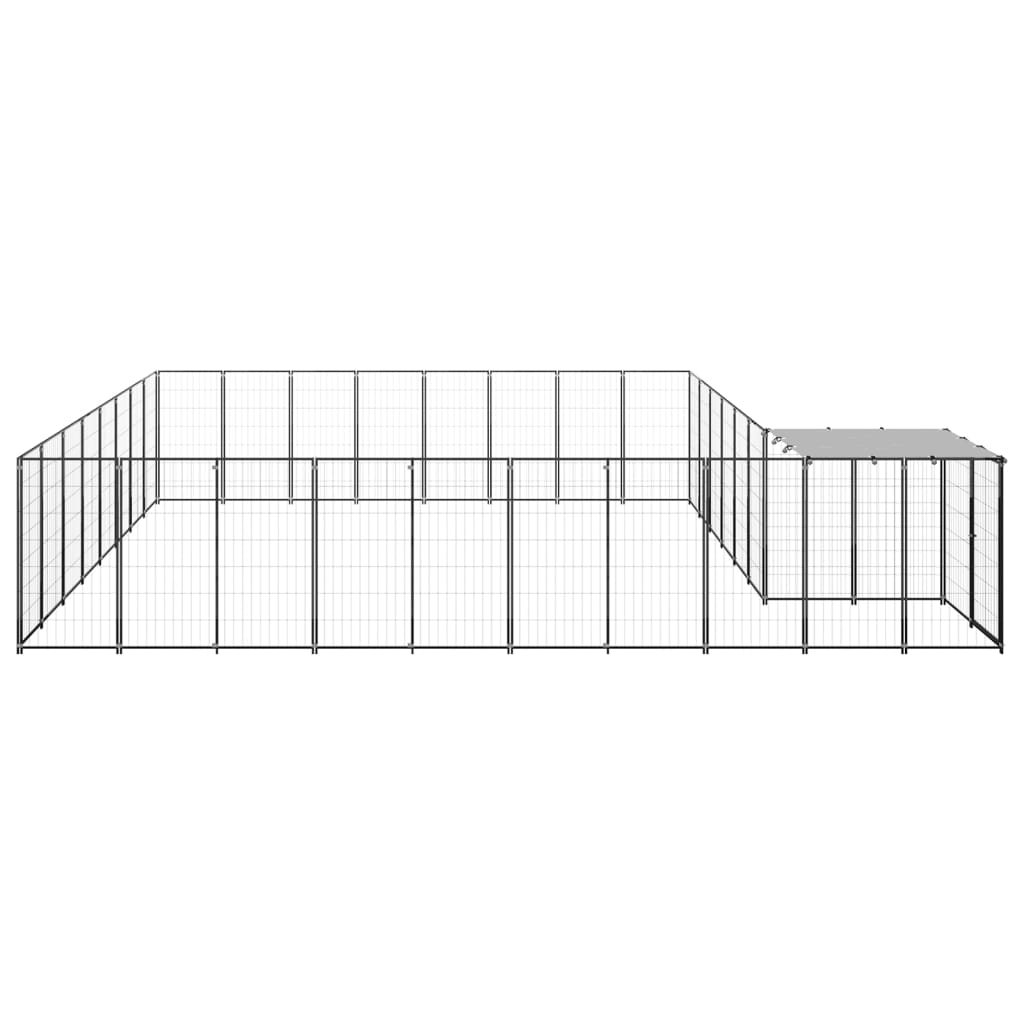 Vidaxl Dog Kennel 20,57 m² Steel Silver Colored