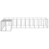 Vidaxl Dog Kennel 7.26 m² Steel silver colored