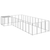 Vidaxl Dog Kennel 13.31 m² Steel silver colored