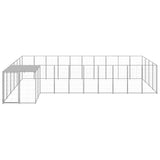 Vidaxl Dog Kennel 13.31 m² Steel silver colored