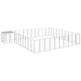 Vidaxl Dog Kennel 31.46 m² Steel silver colored