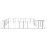 Vidaxl Dog Kennel 31.46 m² Steel silver colored