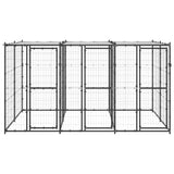 Vidaxl dog kennel with roof 7.26 m² steel