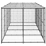 VidaXL dog kennel with roof 9.68 m² steel