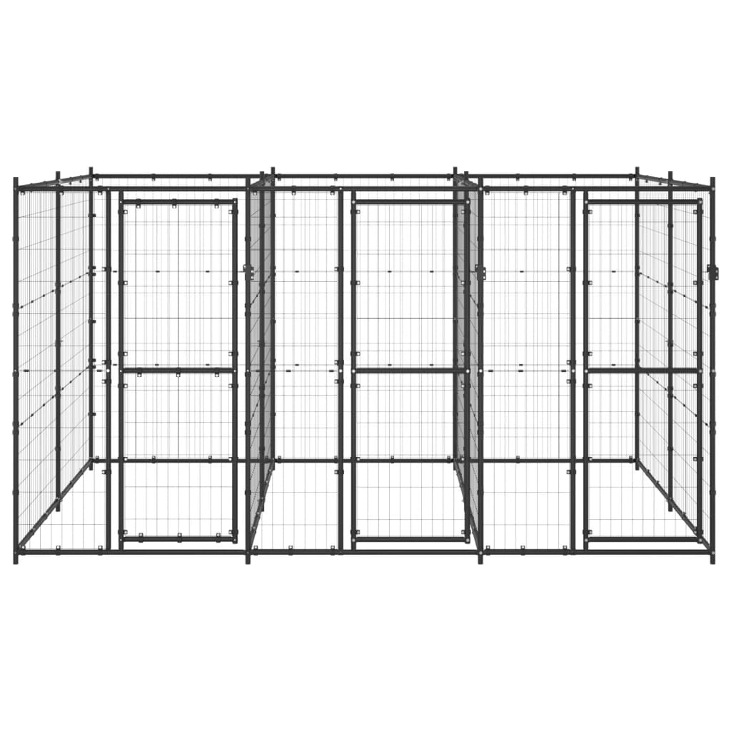 VidaXL Dog Kennel 7.26 m² Steel