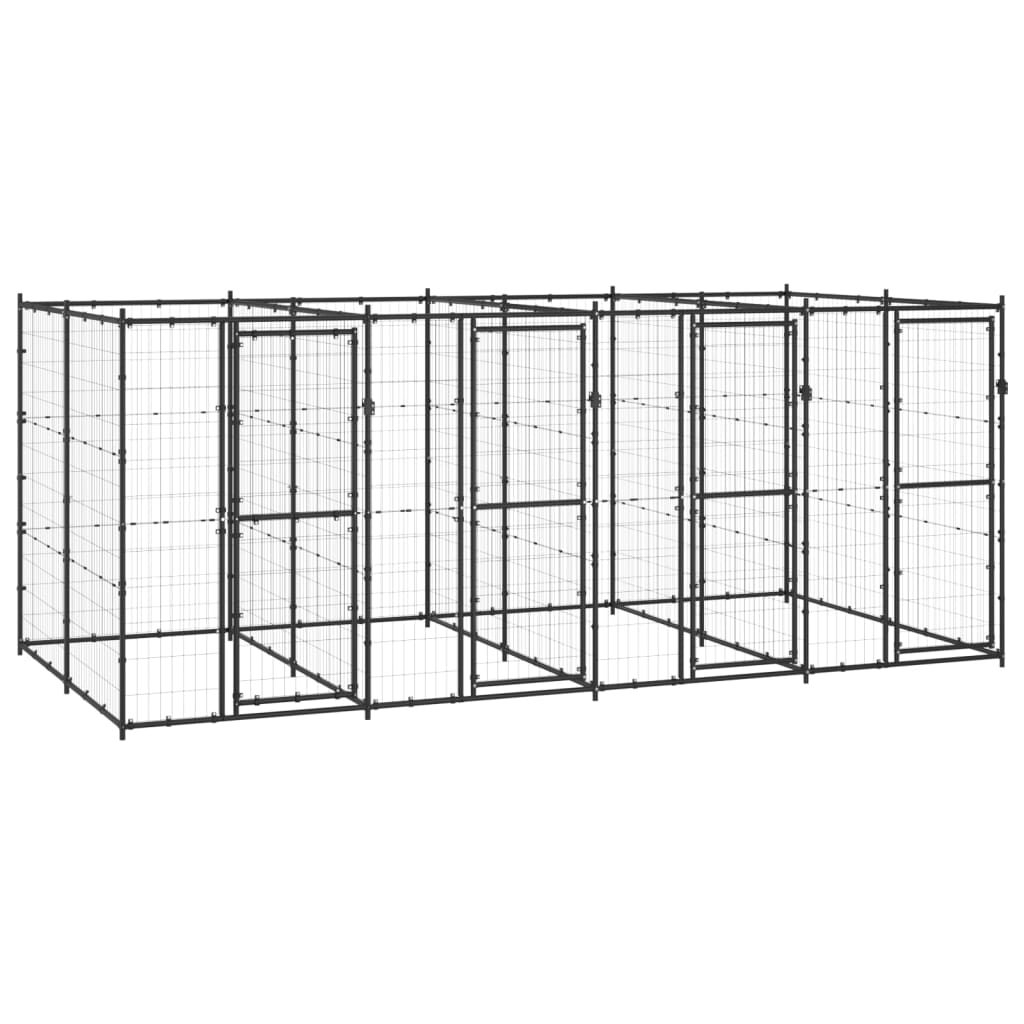 Vidaxl Dog Kennel 9,68 m² Steel