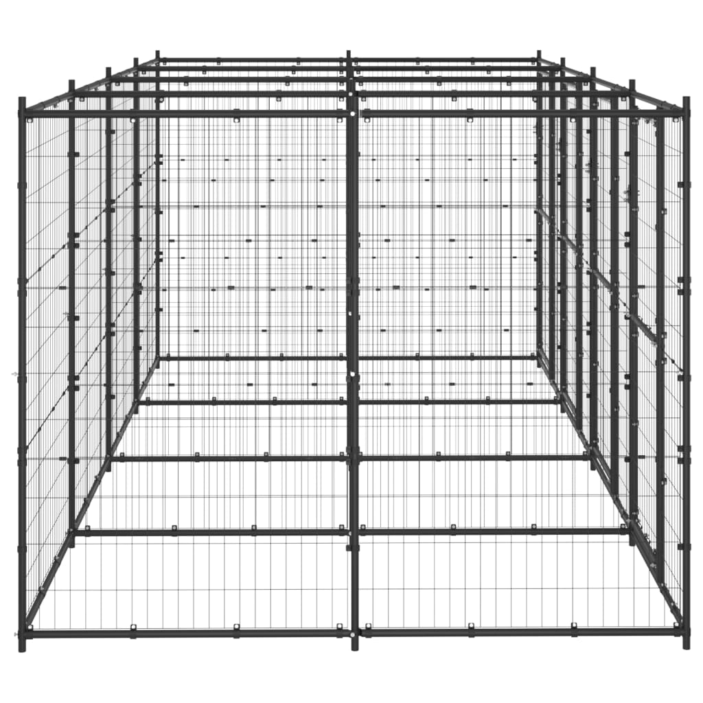 Vidaxl Dog Kennel 9,68 m² Steel