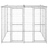 VidaXL dog kennel with roof 4.84 m² galvanized steel