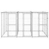 Vidaxl dog kennel with roof 7.26 m² galvanized steel