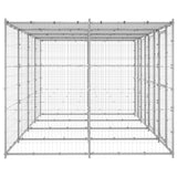 VidaXL dog kennel with roof 9.68 m² galvanized steel