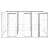 VidaXL Dog Kennel 7.26 m² galvanized steel