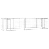 VidaXL Dog Kennel 16.94 m² Galvanized Steel