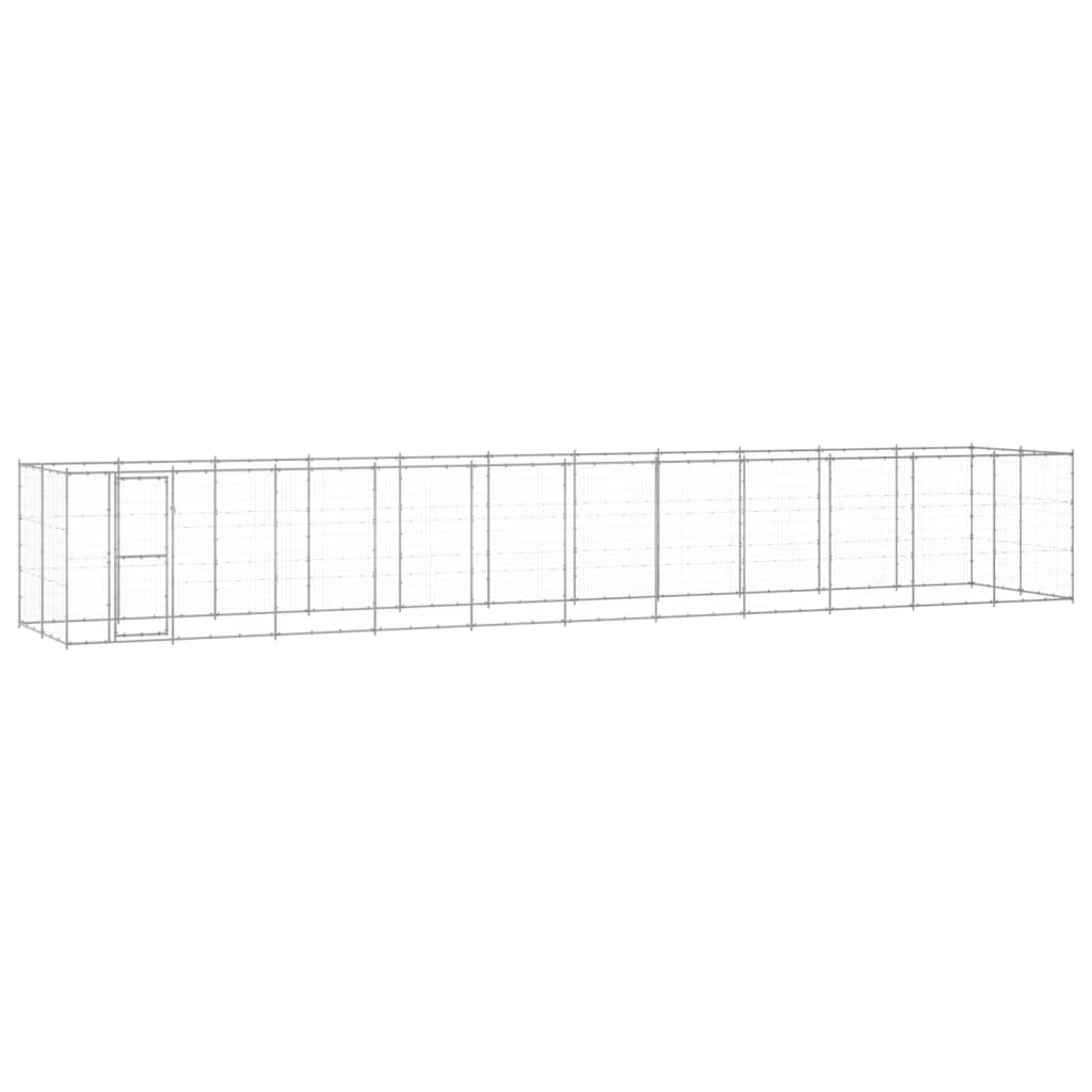 VidaXL Dog Kennel 26.62 m² Galvanized steel