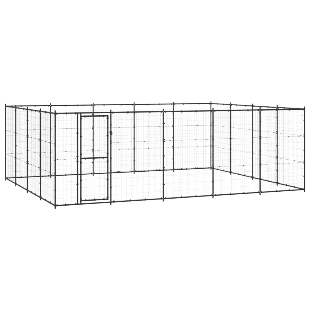 Vidaxl Dog Kennel 24,2 m² ocel